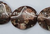 CMI01 15.5 inches 25*30mm wavy oval mica quartz beads wholesale