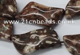 CMI05 15.5 inches 20*40mm wavy marquise mica quartz beads wholesale
