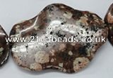 CMI14 15.5 inches 40*50mm wavy freeform mica quartz beads wholesale