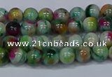 CMJ415 15.5 inches 6mm round rainbow jade beads wholesale