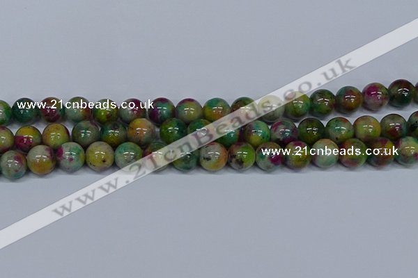 CMJ418 15.5 inches 12mm round rainbow jade beads wholesale