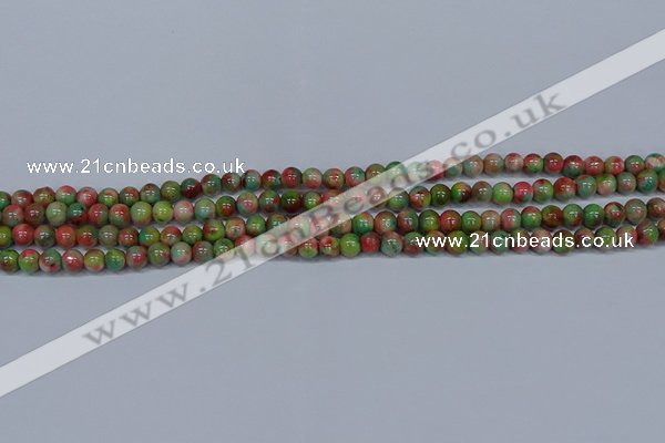 CMJ421 15.5 inches 4mm round rainbow jade beads wholesale