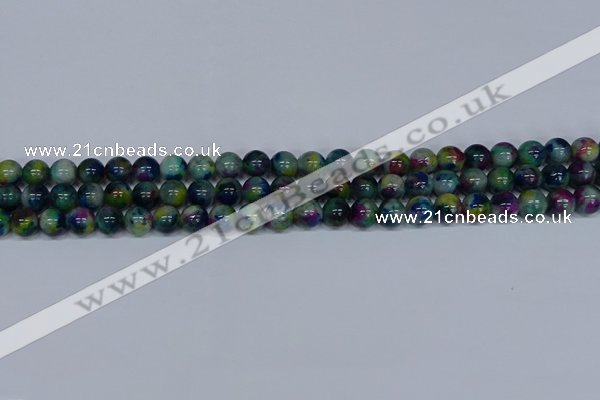 CMJ465 15.5 inches 8mm round rainbow jade beads wholesale