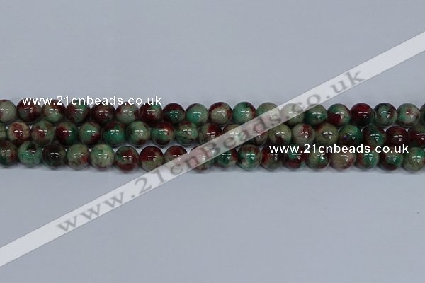 CMJ571 15.5 inches 10mm round rainbow jade beads wholesale