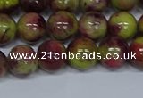 CMJ746 15.5 inches 10mm round rainbow jade beads wholesale