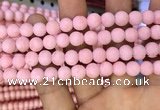 CMJ822 15.5 inches 8mm round matte Mashan jade beads wholesale