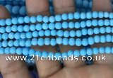 CMJ835 15.5 inches 4mm round matte Mashan jade beads wholesale