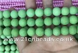 CMJ844 15.5 inches 12mm round matte Mashan jade beads wholesale