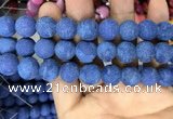 CMJ849 15.5 inches 12mm round matte Mashan jade beads wholesale