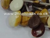 CMK32 15.5 inches 15*20mm faceted flat teardrop mookaite beads