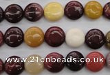 CMK85 15.5 inches 10mm flat round mookaite beads wholesale