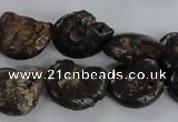 CMM51 15.5 inches 13*18mm - 15*20mm ammonite gemstone beads