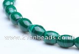 CMN21 4*6mm rice A grade natural malachite beads wholesale