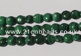 CMN250 15.5 inches 6mm flat round natural malachite beads wholesale
