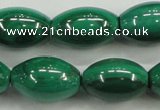 CMN420 15.5 inches 8*12mm rice natural malachite beads wholesale