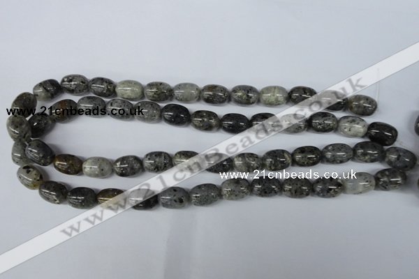 CMO11 15.5 inches 10*15mm drum moss quartz beads wholesale