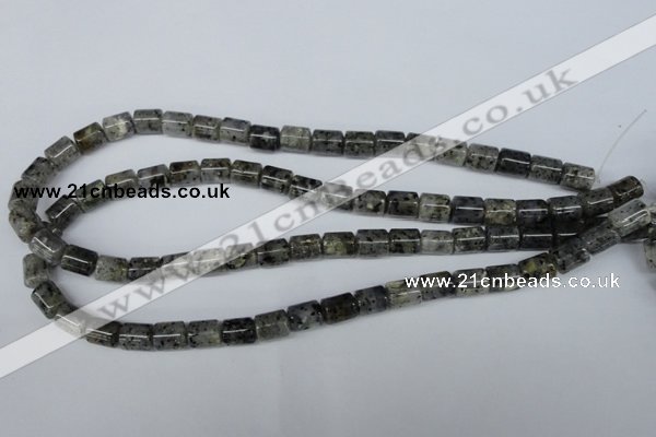 CMO12 15.5 inches 8*10mm column moss quartz beads wholesale