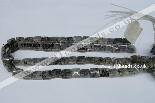 CMO15 15.5 inches 12*12mm square moss quartz beads wholesale