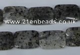 CMO16 15.5 inches 13*18mm rectangle moss quartz beads wholesale