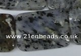 CMO17 15.5 inches 25*35mm rectangle moss quartz beads wholesale