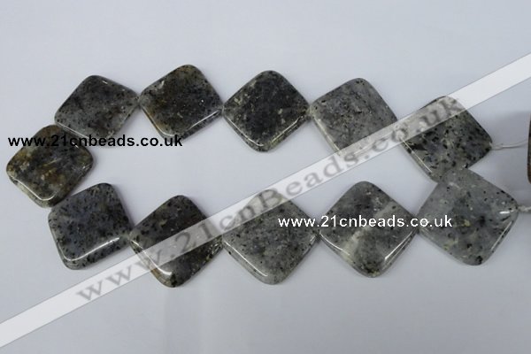 CMO21 15.5 inches 30*30mm diamond moss quartz beads wholesale