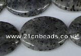 CMO25 15.5 inches 22*30mm oval moss quartz beads wholesale