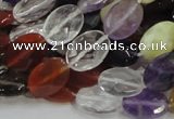 CMQ03 15.5 inches 10*14mm faceted oval multicolor quartz beads