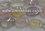 CMQ203 15.5 inches 12*16mm oval multicolor quartz beads wholesale