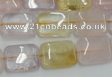 CMQ206 15.5 inches 13*18mm rectangle multicolor quartz beads