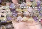 CMQ508 15.5 inches 16mm twisted coin colorfull quartz beads