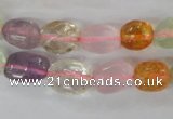 CMQ66 15.5 inches 8-10mm*10-16mm faceted nuggets multicolor quartz beads