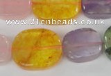 CMQ94 15.5 inches 15*20mm � 20*25mm freeform multicolor quartz beads