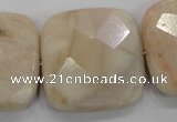 CMS112 15.5 inches 30*30mm faceted square moonstone gemstone beads