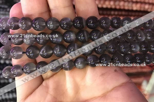 CMS1430 15.5 inches 10mm round black moonstone gemstone beads