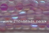 CMS1596 15.5 inches 6mm round matte synthetic moonstone beads