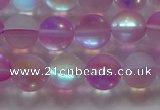 CMS1597 15.5 inches 8mm round matte synthetic moonstone beads