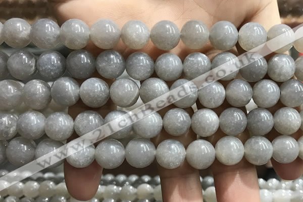 CMS1653 15.5 inches 10mm round grey moonstone beads wholesale