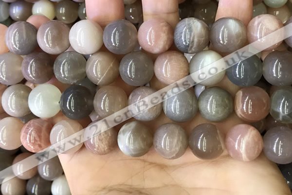 CMS1689 15.5 inches 14mm round rainbow moonstone beads wholesale