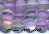 CMS2221 15 inches 6mm, 8mm, 10mm & 12mm round matte synthetic moonstone beads