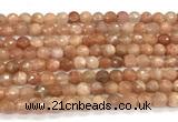 CMS2280 15 inches 6mm faceted round moonstone gemstone beads