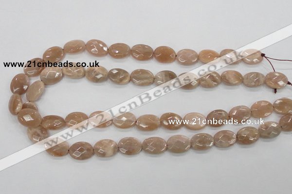 CMS35 15.5 inches 12*16mm faceted oval moonstone gemstone beads