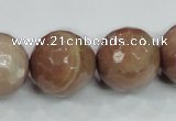 CMS65 15.5 inches 20mm faceted round moonstone gemstone beads
