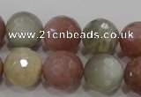 CMS874 15.5 inches 14mm faceted round moonstone gemstone beads