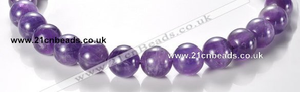 CNA06 AB grade natural amethyst 16mm round quartz bead Wholesale