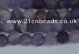 CNA1061 15.5 inches 6mm round matte dogtooth amethyst beads