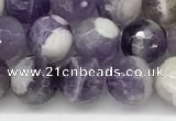 CNA1162 15.5 inches 8mm faceted round natural dogtooth amethyst beads