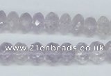 CNA118 15.5 inches 6*10mm faceted rondelle natural amethyst beads