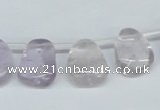 CNA136 15.5 inches 10*20mm flat teardrop natural amethyst beads