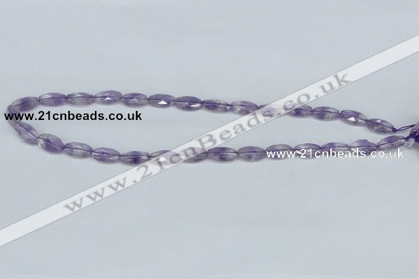 CNA158 15.5 inches 8*14mm faceted oval natural amethyst beads