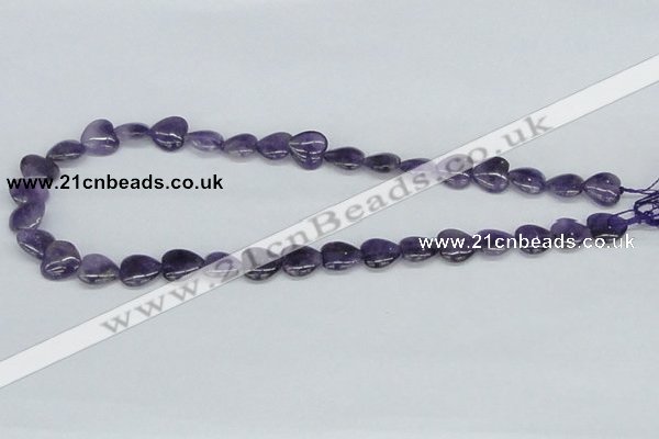 CNA163 15.5 inches 12*12mm heart natural amethyst beads wholesale